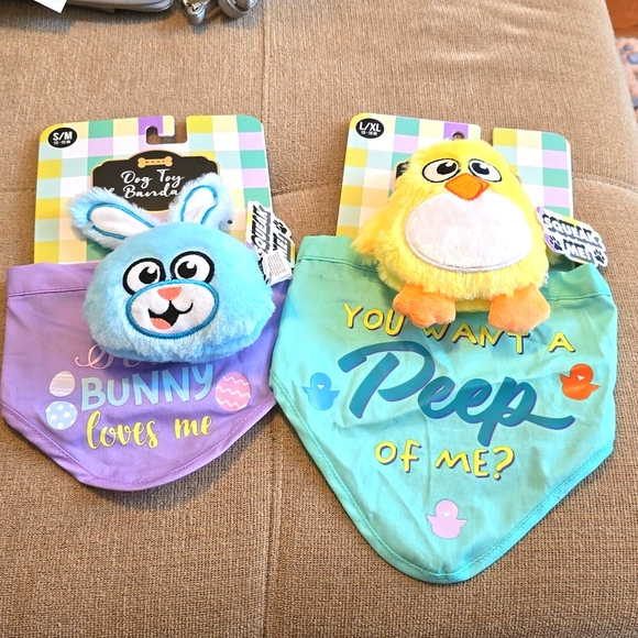 Woof Other - Pet Easter Bandana Set